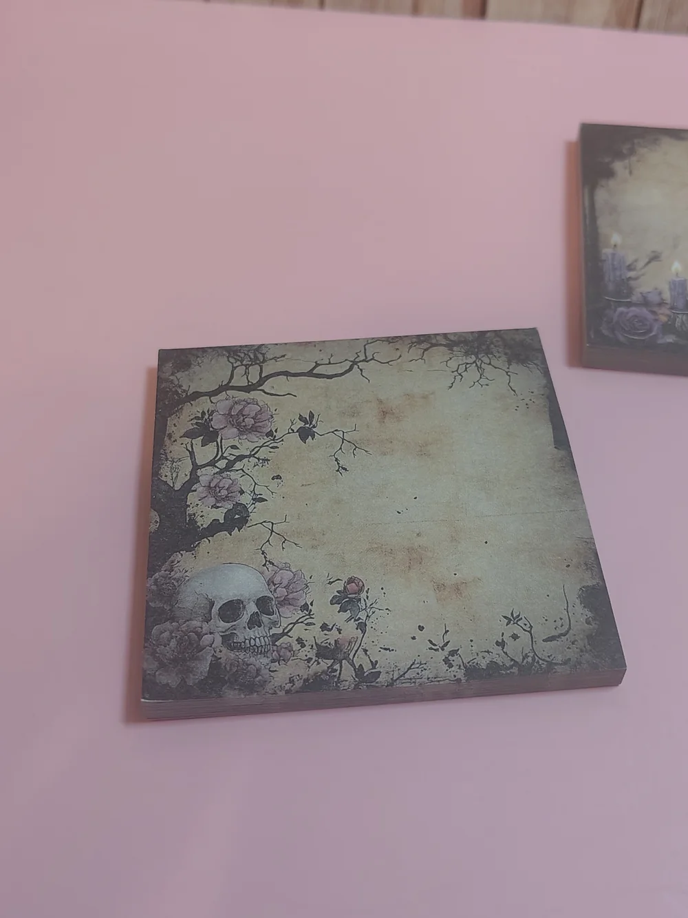 3 Gothic Skull Note Pads Set